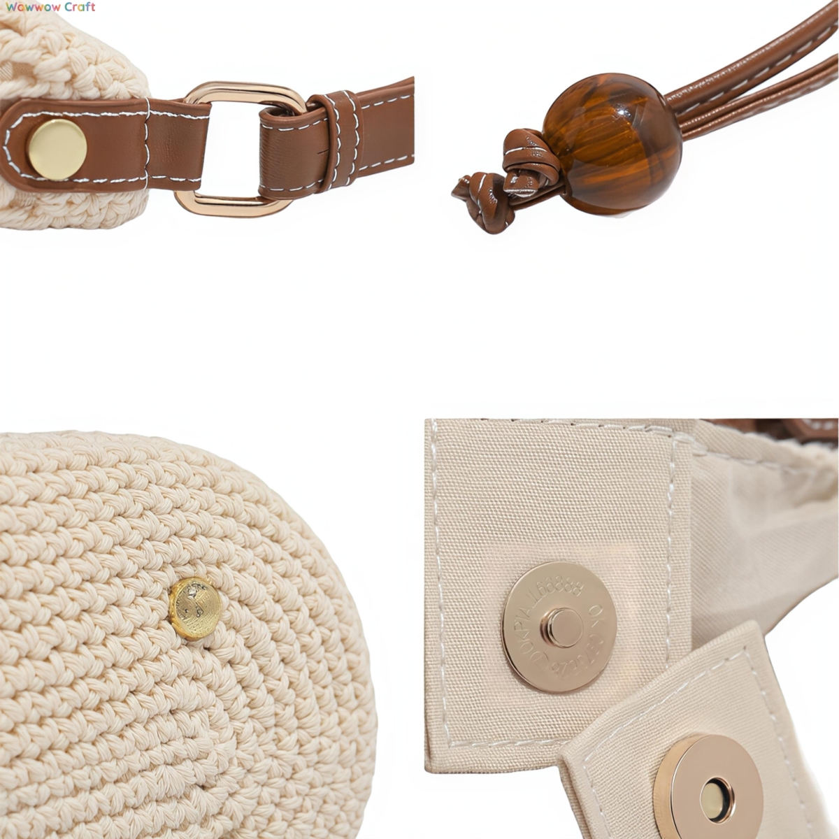 Crochet Bags,Crossbodies,Shoulder Bags,Crocheted shoulder bag with eco-leather straps - Beach Crochet Bags